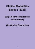 Clinical Modalities Exam 3 PDF &ndash; Complete Study Guide & Key Concepts