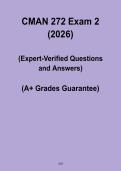 CMAN 272 Exam 2 PDF &ndash; Complete Study Guide & Key Concepts