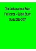 2025&sol; 2026 Ohio Jurisprudence Exam Flashcards Quizlet Study Guide Complete Questions and Answers with solution