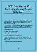 LES 305 Exam 1 Review ASU   Practice Questions and Answers Study Guide&period;