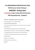  ATI PN &sol; VNCOMPREHENSIVE PREDICTOR EXIT EXAM 2026&sol;2027 &vert; NCLEX-PN Aligned &vert; Latest Release &vert; Expert Verified Q&A with Rationales &vert; 100&percnt; Guaranteed Pass - Graded A&plus;