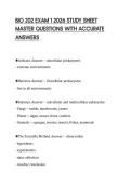BIO 202 EXAM 1 2026 STUDY SHEET MASTER QUESTIONS WITH ACCURATE ANSWERS