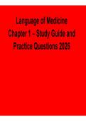 2025&sol; 2026 Language of Medicine Chapter 1 Study Guide and Practice Questions with solution