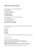 PSIo 431 Study Guide Rated 100&percnt; correct