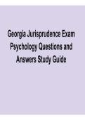2025&sol; 2026 Georgia Jurisprudence Exam Psychology Questions and Answers Study Guide with solution