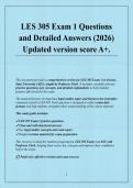 LES 305 Exam 1 Questions and Detailed Answers &lpar;2026&rpar; Updated version score A&plus;&period;