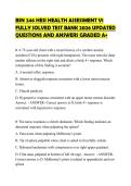 BSN 246 HESI HEALTH ASSESSMENT V1 FULLY SOLVED TEST BANK 2026 UPDATED QUESTIONS AND ANSWERS GRADED A&plus;