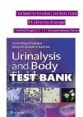 Test Bank--Urinalysis and Body Fluids&comma; 7th Edition&comma; Susan King Strasinger & Marjorie Schaub Di Lorenzo 