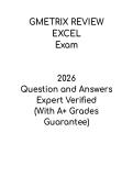 GMetrix Review Excel &vert; Microsoft Excel Study Guide PDF