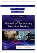 TESTBANK FOR Ruppel&rsquo;s Manual of Pulmonary Function Testing&comma; 12th Edition&comma; Robert F&period; Mottram