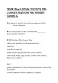 NR548 EXAM 3 ACTUAL TEST PAPER 2026 COMPLETE QUESTIONS AND ANSWERS GRADED A&plus;
