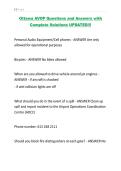 Ottawa AVOP Questions and Answers with Complete Solutions UPDATED&excl;&excl;&excl;&period;