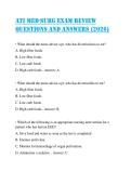 ATI Med-Surg Exam Review Questions and Answers &lpar;2026&rpar;