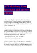 ATI Med-Surg Exam Questions and Answers &lpar;2026&rpar;