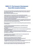RNRS 117- The Concept of Development Exam With Complete Solutions