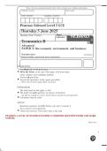 PEARSON A LEVEL ECONOMICS B PAPER 3 COMBINED QUESTION PAPER AND MARK SCHEME
