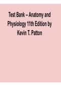 2025&sol; 2026 Test Bank &ndash; Anatomy and Physiology 11th Edition by Kevin T&period; Patton Complete Questions & Answers with solution
