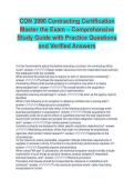 CON 3990 Contracting Certification Master the Exam 2026&sol;2027 &vert; Verified Answers & Practice Questions