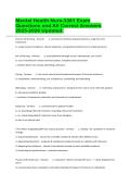  Mental Health Nurs-3381 Exam Questions and All Correct Answers 2025-2026 Updated&period;