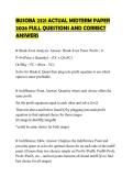 BUSOBA 2321 ACTUAL MIDTERM PAPER 2026 FULL QUESTIONS AND CORRECT ANSWERS
