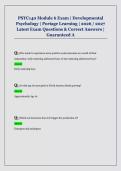 PSYC140 Module 6 Exam &vert; Developmental  Psychology &vert; Portage Learning &vert; 2026 &sol; 2027  Latest Exam Questions & Correct Answers &vert;  Guaranteed A 