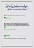 PSYC140 &sol; PSYC 140 Module 3 Exam Questions  and Answers &vert; Latest 2026&ndash;2027 Update &vert;  Developmental &lpar;Lifespan&rpar; Psychology &vert; Portage  Learning &vert; Verified Solutions &vert; Grade A 