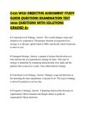 C425 WGU OBJECTIVE ASSESSMENT STUDY GUIDE QUESTIONS EXAMINATION TEST 2026 QUESTIONS WITH SOLUTIONS GRADED A&plus;