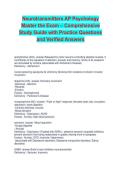 Neurotransmitters AP Psychology Master the Exam 2026&sol;2027 &vert; Verified Practice Questions