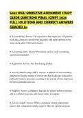 C425 WGU OBJECTIVE ASSESSMENT STUDY GUIDE QUESTIONS FINAL SCRIPT 2026 FULL SOLUTIONS AND CORRECT ANSWERS GRADED A&plus;