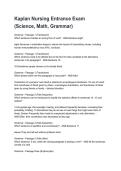Kaplan Nursing Entrance Exam &lpar;Science&comma; Math&comma; Grammar&rpar; NEWEST 2026&sol;2027 ACTUAL EXAM COMPLETE QUESTIONS AND CORRECT DETAILED ANSWERS &lpar;VERIFIED ANSWERS&rpar; &vert;ALREADY GRADED A&plus;&vert;&vert;BRAND NEW&excl;&excl;