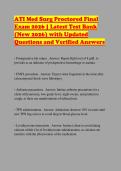 ATI Med Surg Proctored Final Exam 2026 &vert; Latest Test Bank &lpar;New 2026&rpar; with Updated Questions and Verified Answers