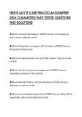 NR574 ACUTE CARE PRACTICUM EXAMPREP 2026 GUARANTEED PASS TESTED QUESTIONS AND SOLUTIONS