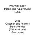 Paramedic Pharmacology &vert; Full Overview Study Guide PDF