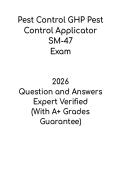 GHP Pest Control Applicator SM-47 &vert; Georgia Study Guide PDF