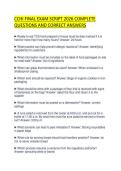 CCHI FINAL EXAM SCRIPT 2026 COMPLETE QUESTIONS AND CORRECT ANSWERS