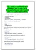 Sap Certification Practice Exam Questions And Answers  With Accurate Solutions  100&percnt; Verified  Graded A&plus; Updated 2025&sol; 2026&excl;&excl;