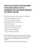 NR607 FINAL DIAGNOSIS AND MANAGEMENT IN PSYCHIATRIC MENTAL HEALTH III EXAMINATION TEST 2026 SOLVED QUESTIONS AND VERIFIED ANSWERS