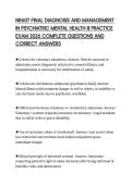 NR607 FINAL DIAGNOSIS AND MANAGEMENT IN PSYCHIATRIC MENTAL HEALTH III PRACTICE EXAM 2026 COMPLETE QUESTIONS AND CORRECT ANSWERS