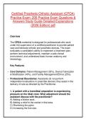 Certified Prosthetic-Orthotic Assistant &lpar;CPOA&rpar; Practice Exam&colon; 200 Practice Exam Questions & Answers Study Guide Detailed Explanations &lpar;2026 Edition&rpar; pdf