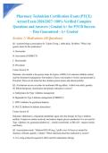 Pharmacy Technician Certification Exam &lpar;PTCE&rpar; Actual Exam 2026&sol;2027&colon; 100&percnt; Verified Complete Questions and Answers &vert; Graded A&plus; for PTCB Success &ndash; Pass Guaranteed - A&plus; Graded