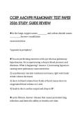 CCRP AACVPR PULMONARY TEST PAPER 2026 STUDY GUIDE REVIEW