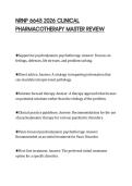 NRNP 6645 2026 CLINICAL PHARMACOTHERAPY MASTER REVIEW
