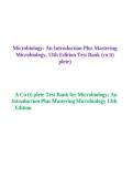 Test Bank Microbiology&colon; An Introduction Plus Mastering Microbiology&comma; 13th Edition &ndash; Complete Exam Questions & Answers 2026 A&plus;