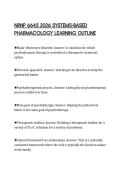 NRNP 6645 2026 SYSTEMS-BASED PHARMACOLOGY LEARNING OUTLINE