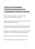 CCRP AACVPR PULMONARY CERTIFICATION EVALUATION 2026 COMPREHENSIVE QUESTIONS ANSWERS