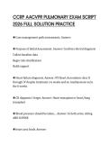 CCRP AACVPR PULMONARY EXAM SCRIPT 2026 FULL SOLUTION PRACTICE