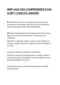 NRNP 6665 2026 COMPREHENSIVE EXAM SCRIPT COMPLETE ANSWERS