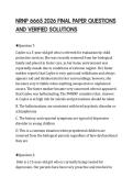NRNP 6665 2026 FINAL PAPER QUESTIONS AND VERIFIED SOLUTIONS