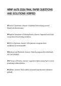 NRNP 6675 2026 FINAL PAPER QUESTIONS AND SOLUTIONS VERIFIED