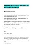 NRNP UPDATED SCRIPT 2026 PRACTICE SOLUTIONS GRADED A&plus;